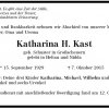 Schuster Katharina 1929-2015 Todesanzeige